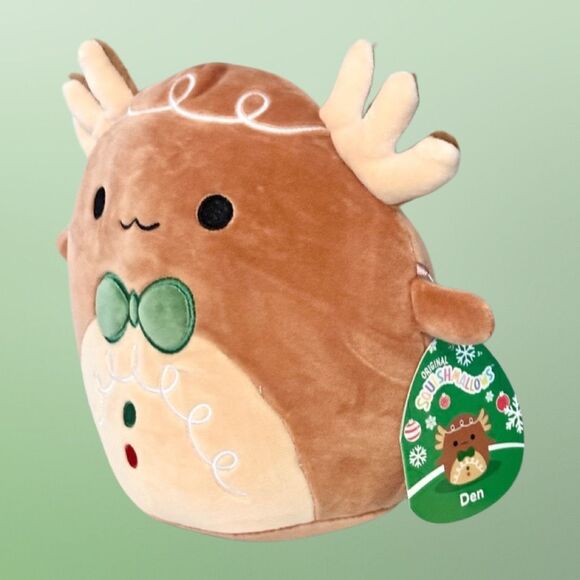 NWT 2023 Holiday Squad Gingerbread Den the Axolotl Squishmallow 8" - Picture 2 of 4